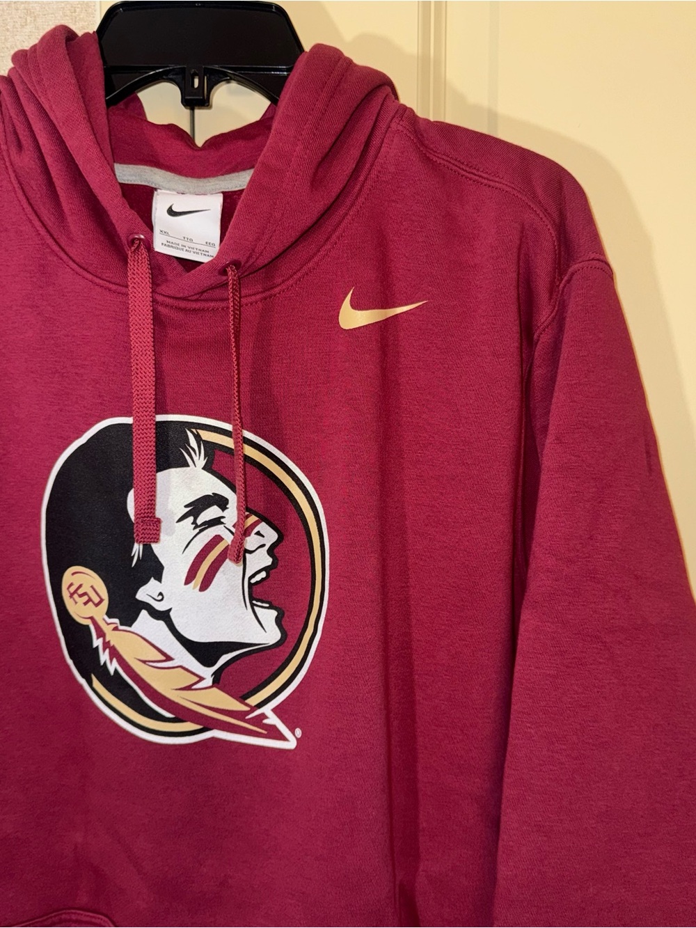 Nike Men's Florida State Seminoles BCS Club Fleece Burgundy Pullover Hoodie XXL